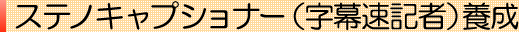 ステノキャプショナー（字幕速記者）養成